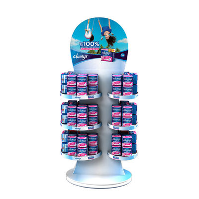 chất lượng  Demountable Metal Cosmetic Display Rack Supermarket Display Rack For Sanitary Pads nhà máy