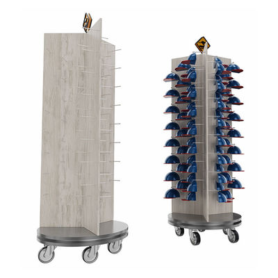 chất lượng  Three Sided Rotating Display Stand Cap Display Stand With Customized Logo nhà máy