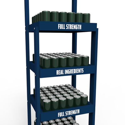 Gỗ thông 5 lớp Cocktail Display Stand Display Rack with Wheels for Wine Store