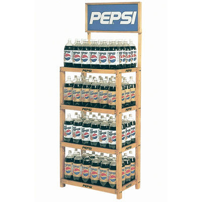 4 Lớp đồ uống gỗ sàn hiển thị đứng cho cửa hàng bán lẻ hoặc tạp hóa