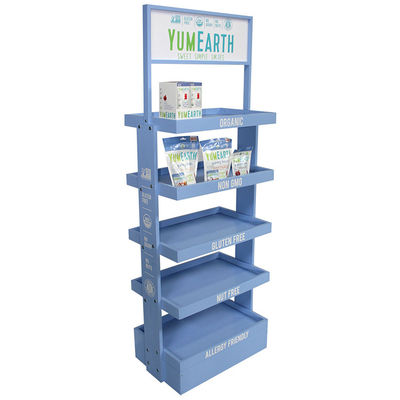 4 Lớp đồ uống gỗ sàn hiển thị đứng cho cửa hàng bán lẻ hoặc tạp hóa