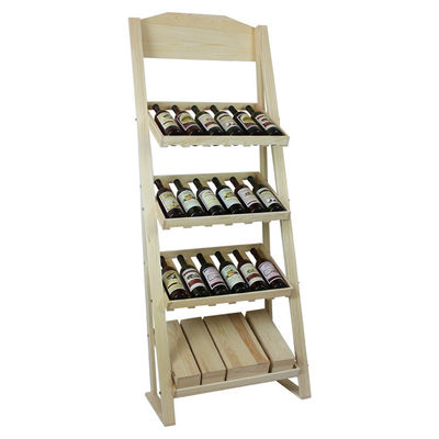Gỗ Thông Bảo Quản Rượu Đỡ Kệ Trưng Bày Rượu Giá Đỡ Gỗ Tự Nhiên Dung Tích 24 Chai