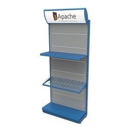 Cửa hàng phần cứng Giá trưng bày Pegboard với tiêu đề đèn Led