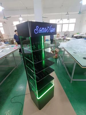 Sàn gắn trên cao Acrylic Display Rack LED Display Stand cho các sản phẩm điện tử